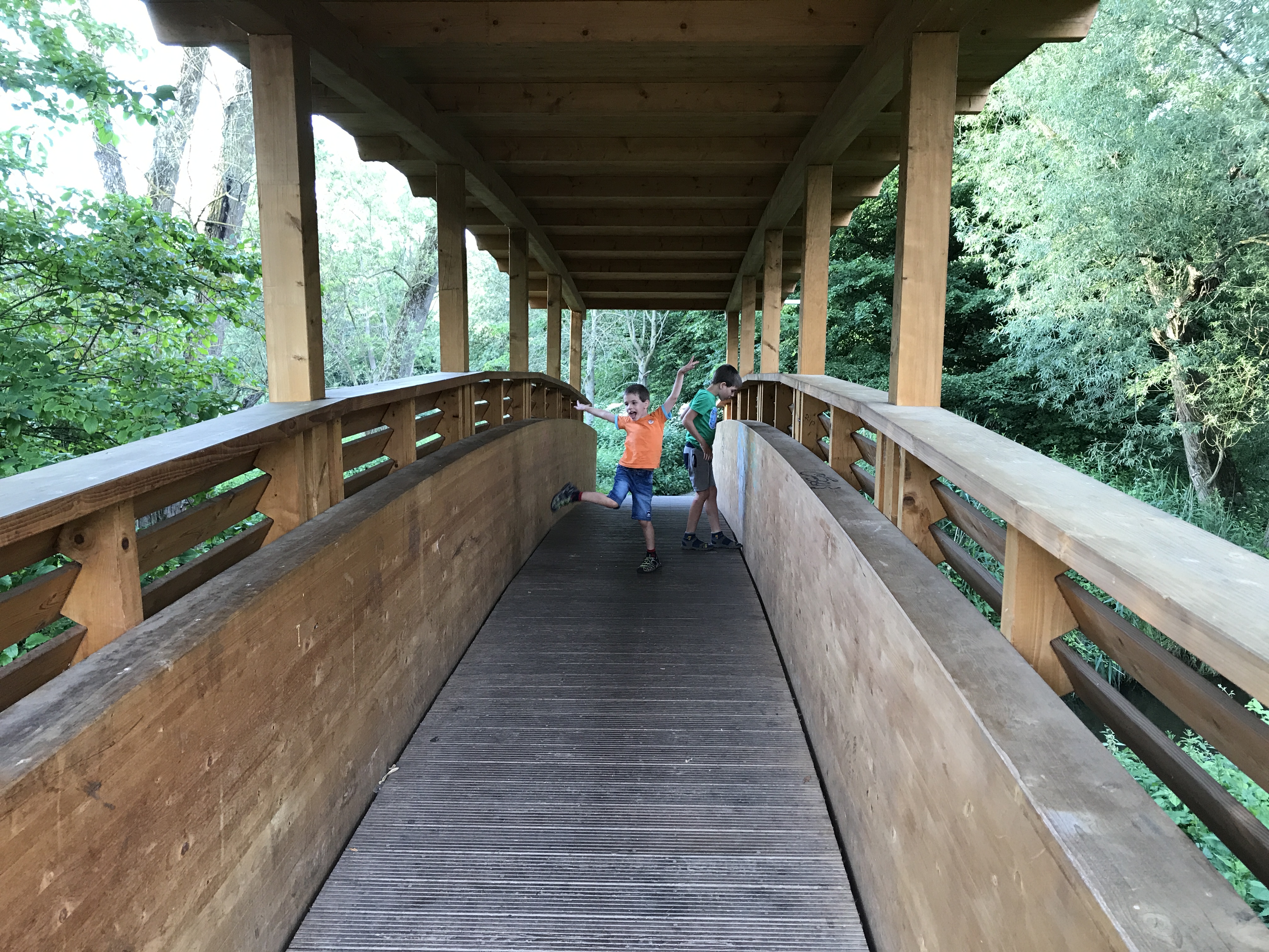 Holzbrücke über die Losse